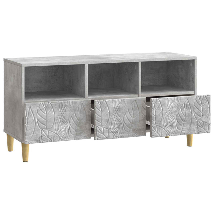 Cabinet TV 102 x 34,5 x 50 cm Gri Beton Lemn prelucrat - WALTI WALTI