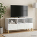 Cabinet TV 102 x 34,5 x 50 cm Alb foarte lucios Lemn prelucrat - WALTI WALTI