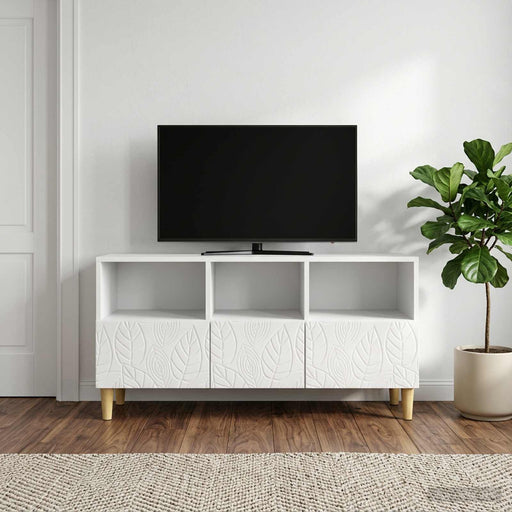Cabinet TV 102 x 34,5 x 50 cm Alb foarte lucios Lemn prelucrat - WALTI WALTI