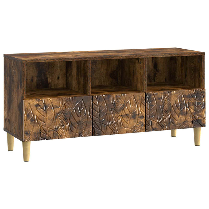 Cabinet TV 102 x 34,5 x 50 cm Stejar fumuriu Lemn prelucrat - WALTI WALTI