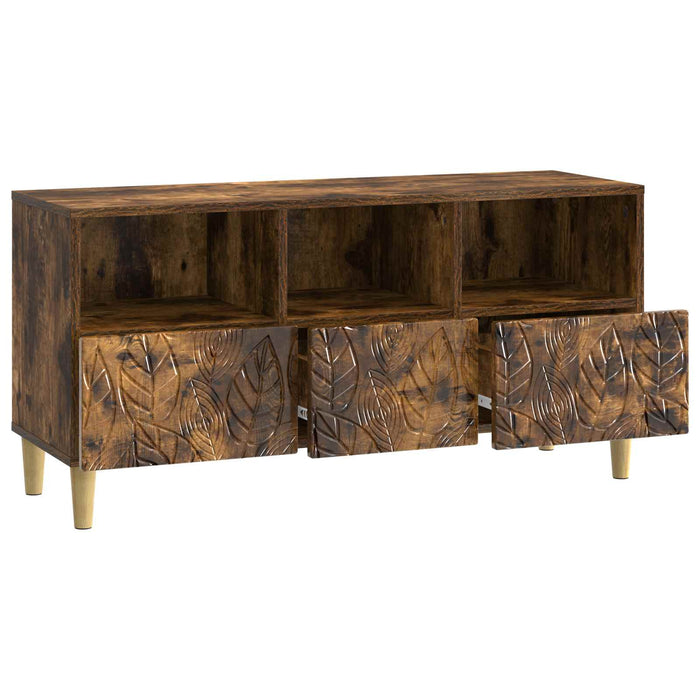 Cabinet TV 102 x 34,5 x 50 cm Stejar fumuriu Lemn prelucrat - WALTI WALTI