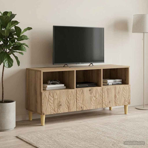 Cabinet TV 102 x 34,5 x 50 cm Stejar Artizanal Lemn prelucrat - WALTI WALTI