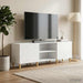 Cabinet TV 150 x 31 x 50 cm Alb foarte lucios Lemn prelucrat - WALTI WALTI