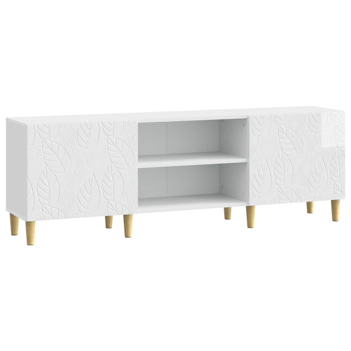 Cabinet TV 150 x 31 x 50 cm Alb foarte lucios Lemn prelucrat - WALTI WALTI