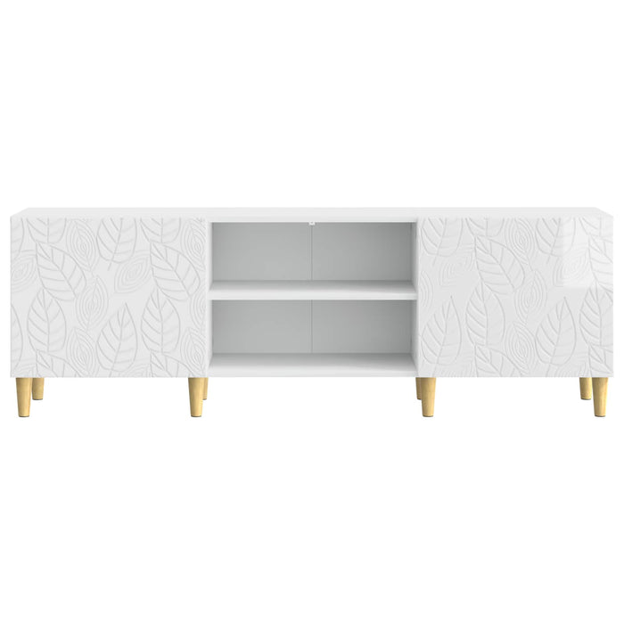 Cabinet TV 150 x 31 x 50 cm Alb foarte lucios Lemn prelucrat - WALTI WALTI