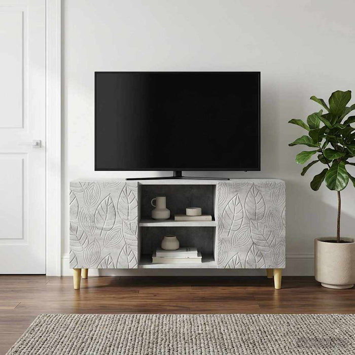 Cabinet TV 102 x 34,5 x 50 cm Gri Beton Lemn prelucrat - WALTI WALTI