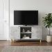 Cabinet TV 102 x 34,5 x 50 cm Gri Beton Lemn prelucrat - WALTI WALTI