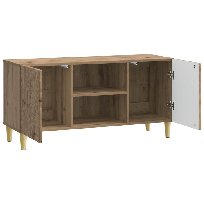 Cabinet TV 102 x 34,5 x 50 cm Stejar Artizanal Lemn prelucrat - WALTI WALTI
