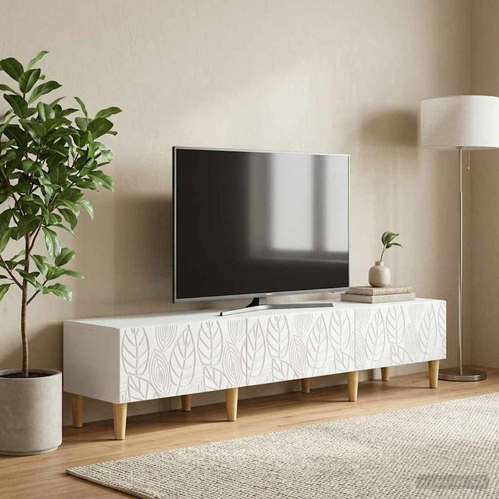 Cabinet TV 147 x 34,5 x 30 cm Alb Lemn prelucrat - WALTI WALTI