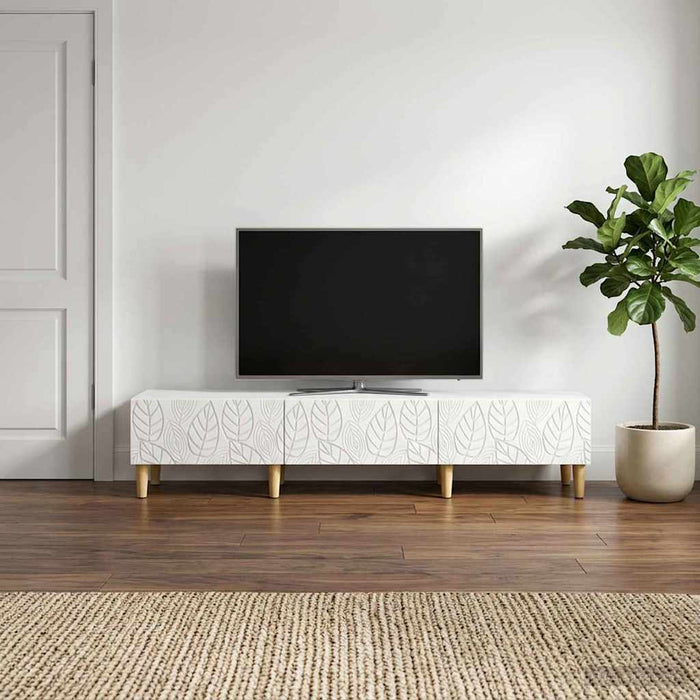 Cabinet TV 147 x 34,5 x 30 cm Alb Lemn prelucrat - WALTI WALTI