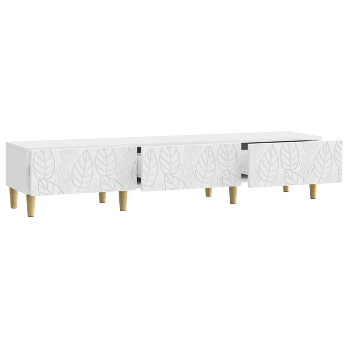 Cabinet TV 147 x 34,5 x 30 cm Alb Lemn prelucrat - WALTI WALTI