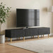 Cabinet TV 147 x 34,5 x 30 cm Negru Lemn prelucrat - WALTI WALTI