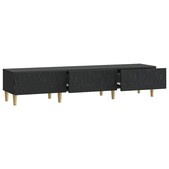 Cabinet TV 147 x 34,5 x 30 cm Negru Lemn prelucrat - WALTI WALTI