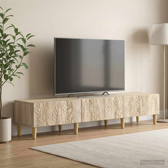 Cabinet TV 147 x 34,5 x 30 cm Stejar Sonoma Lemn prelucrat - WALTI WALTI