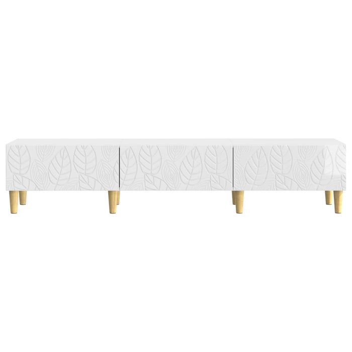 Cabinet TV 147 x 34,5 x 30 cm Alb foarte lucios Lemn prelucrat - WALTI WALTI