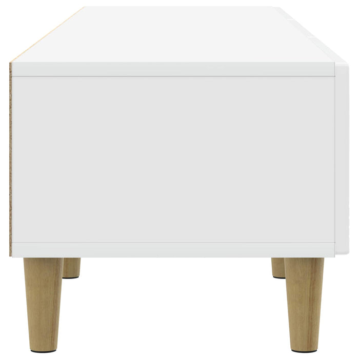 Cabinet TV 147 x 34,5 x 30 cm Alb foarte lucios Lemn prelucrat - WALTI WALTI