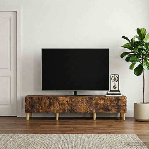 Cabinet TV 147 x 34,5 x 30 cm Stejar fumuriu Lemn prelucrat - WALTI WALTI