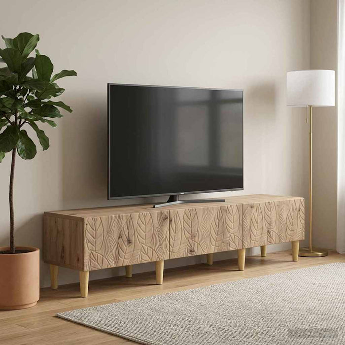 Cabinet TV 147 x 34,5 x 30 cm Stejar Artizanal Lemn prelucrat - WALTI WALTI