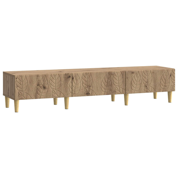 Cabinet TV 147 x 34,5 x 30 cm Stejar Artizanal Lemn prelucrat - WALTI WALTI