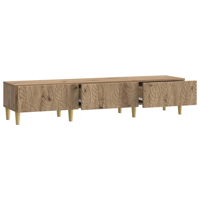 Cabinet TV 147 x 34,5 x 30 cm Stejar Artizanal Lemn prelucrat - WALTI WALTI