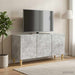 Cabinet TV 99 x 34,5 x 50 cm Gri Beton Lemn prelucrat - WALTI WALTI