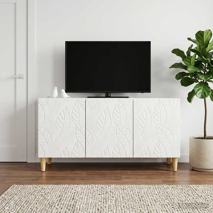 Cabinet TV 99 x 34,5 x 50 cm Alb foarte lucios Lemn prelucrat - WALTI WALTI