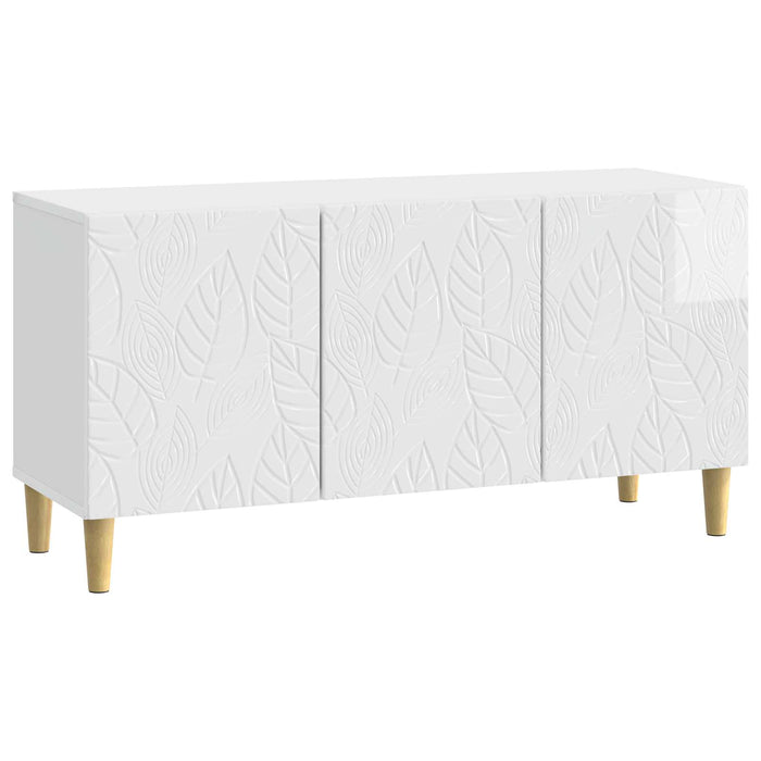 Cabinet TV 99 x 34,5 x 50 cm Alb foarte lucios Lemn prelucrat - WALTI WALTI