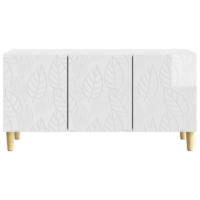 Cabinet TV 99 x 34,5 x 50 cm Alb foarte lucios Lemn prelucrat - WALTI WALTI