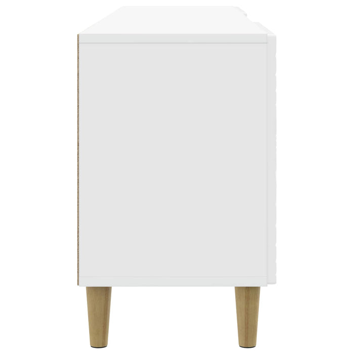 Cabinet TV 99 x 34,5 x 50 cm Alb foarte lucios Lemn prelucrat - WALTI WALTI