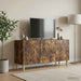 Cabinet TV 99 x 34,5 x 50 cm Stejar fumuriu Lemn prelucrat - WALTI WALTI
