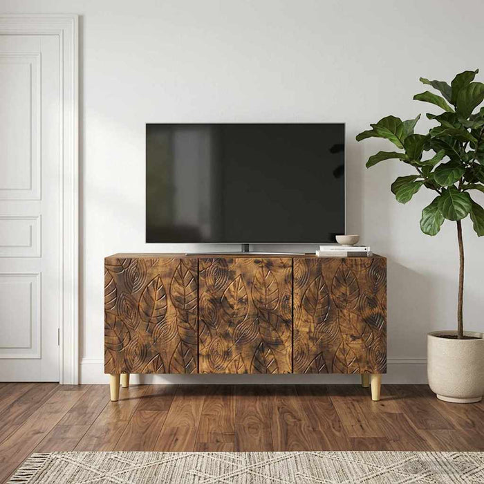 Cabinet TV 99 x 34,5 x 50 cm Stejar fumuriu Lemn prelucrat - WALTI WALTI