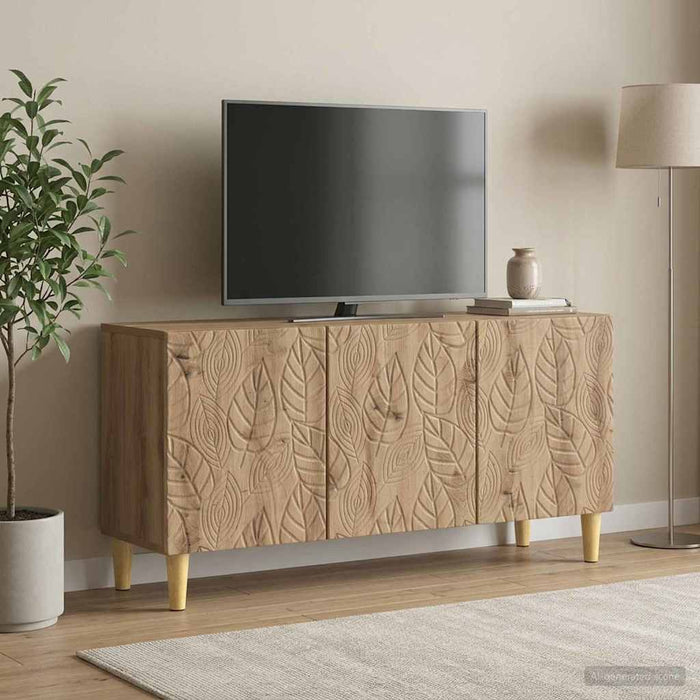 Cabinet TV 99 x 34,5 x 50 cm Stejar Artizanal Lemn prelucrat - WALTI WALTI