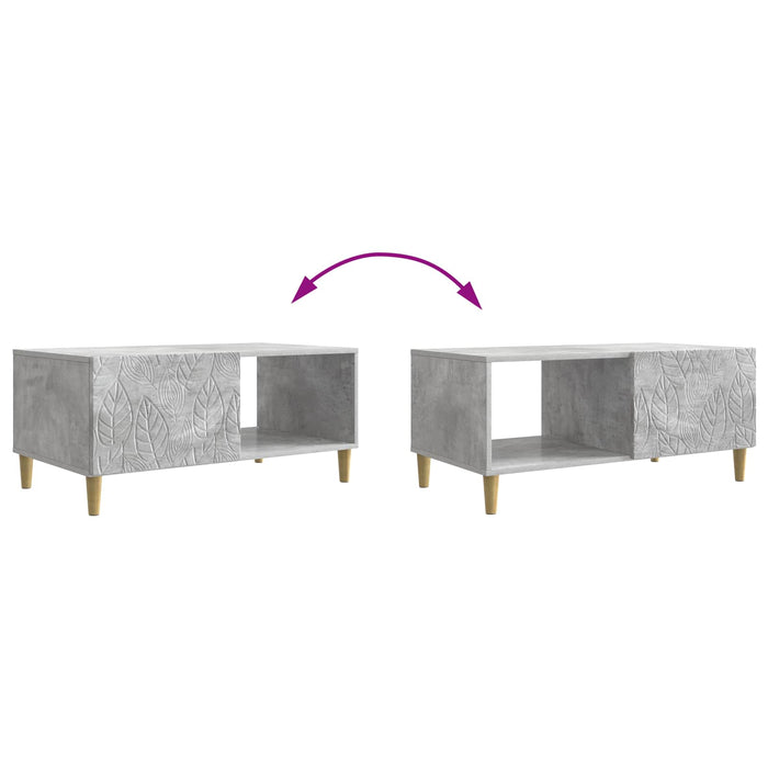 Masă de cafea Gri Beton 90 x 50 x 40 cm Lemn prelucrat - WALTI WALTI