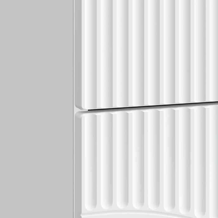 Dulap de noapte 2 pcs Alb 43 x 34,5 x 44,5 cm Lemn prelucrat - WALTI WALTI