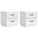Dulap de noapte 2 pcs Alb 43 x 34,5 x 44,5 cm Lemn prelucrat - WALTI WALTI