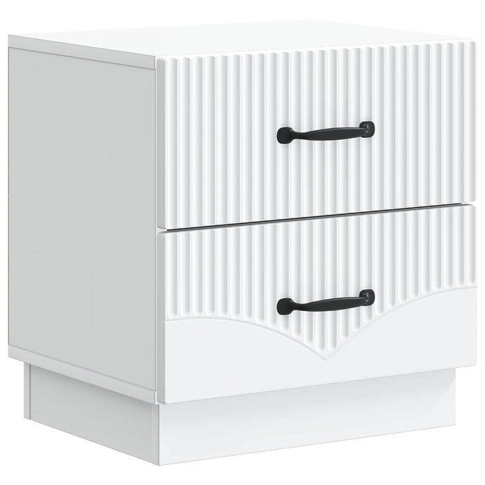 Dulap de noapte 2 pcs Alb 43 x 34,5 x 44,5 cm Lemn prelucrat - WALTI WALTI