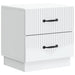 Dulap de noapte 2 pcs Alb 43 x 34,5 x 44,5 cm Lemn prelucrat - WALTI WALTI