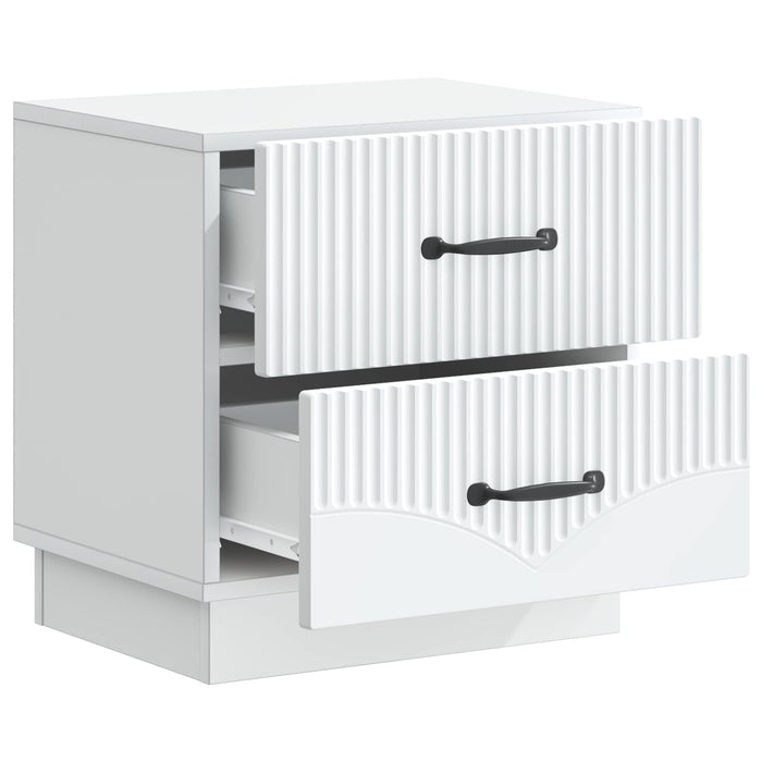 Dulap de noapte 2 pcs Alb 43 x 34,5 x 44,5 cm Lemn prelucrat - WALTI WALTI