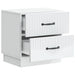 Dulap de noapte 2 pcs Alb 43 x 34,5 x 44,5 cm Lemn prelucrat - WALTI WALTI
