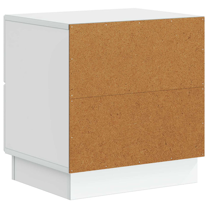 Dulap de noapte 2 pcs Alb 43 x 34,5 x 44,5 cm Lemn prelucrat - WALTI WALTI