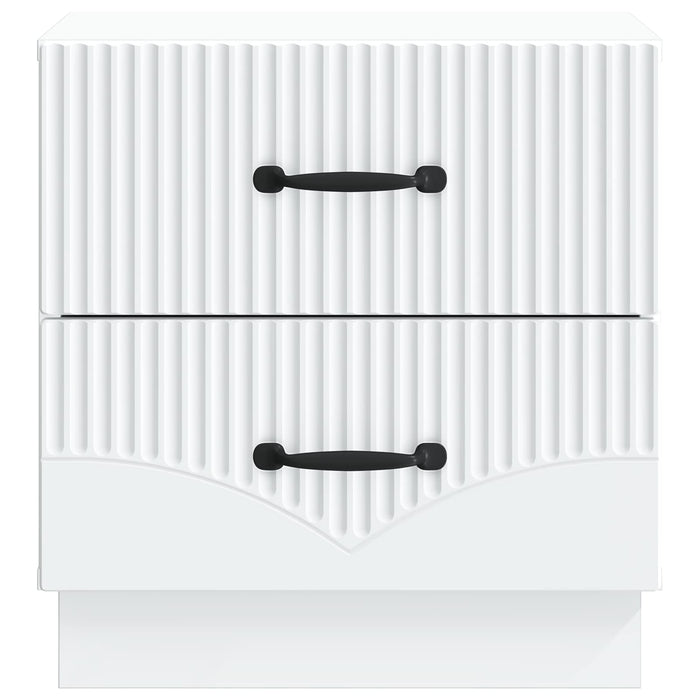 Dulap de noapte 2 pcs Alb 43 x 34,5 x 44,5 cm Lemn prelucrat - WALTI WALTI