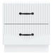 Dulap de noapte 2 pcs Alb 43 x 34,5 x 44,5 cm Lemn prelucrat - WALTI WALTI
