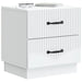 Dulap de noapte 2 pcs Alb 43 x 34,5 x 44,5 cm Lemn prelucrat - WALTI WALTI