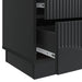 Dulap de noapte 2 pcs Negru 43 x 34,5 x 44,5 cm Lemn prelucrat - WALTI WALTI