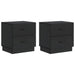Dulap de noapte 2 pcs Negru 43 x 34,5 x 44,5 cm Lemn prelucrat - WALTI WALTI