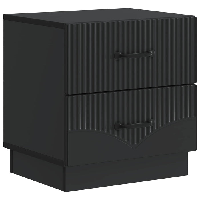 Dulap de noapte 2 pcs Negru 43 x 34,5 x 44,5 cm Lemn prelucrat - WALTI WALTI