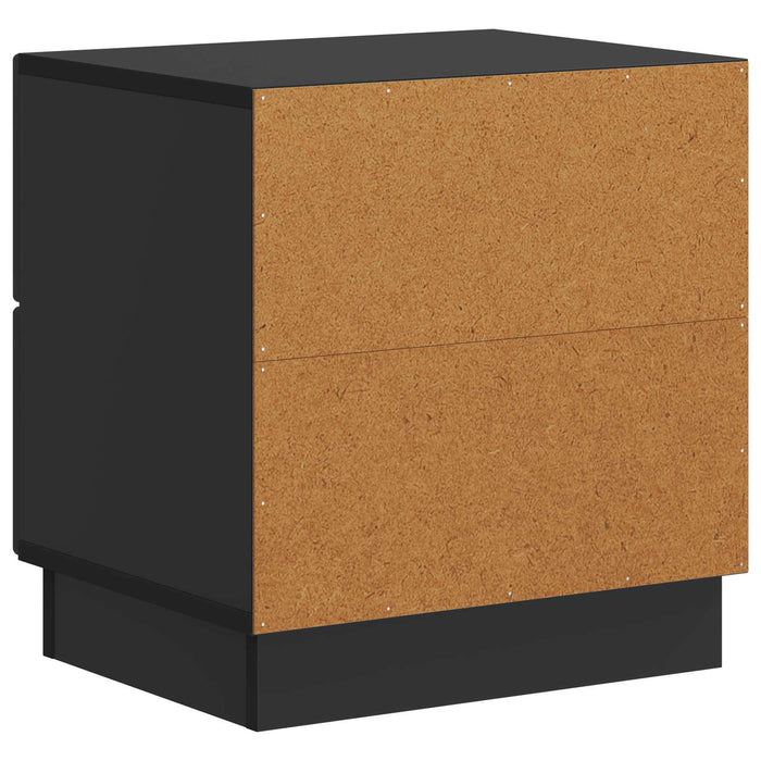 Dulap de noapte 2 pcs Negru 43 x 34,5 x 44,5 cm Lemn prelucrat - WALTI WALTI