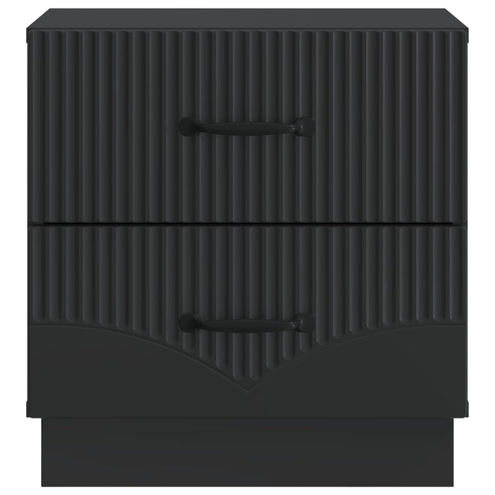 Dulap de noapte 2 pcs Negru 43 x 34,5 x 44,5 cm Lemn prelucrat - WALTI WALTI