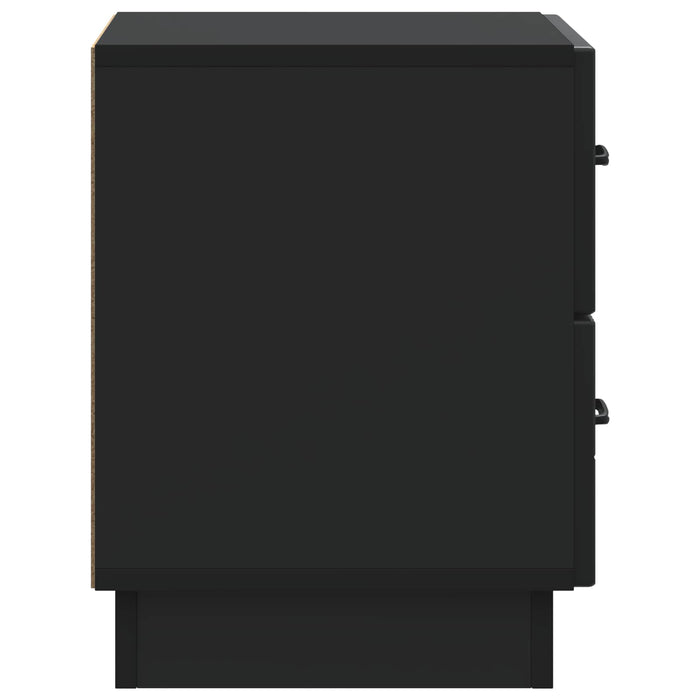 Dulap de noapte 2 pcs Negru 43 x 34,5 x 44,5 cm Lemn prelucrat - WALTI WALTI