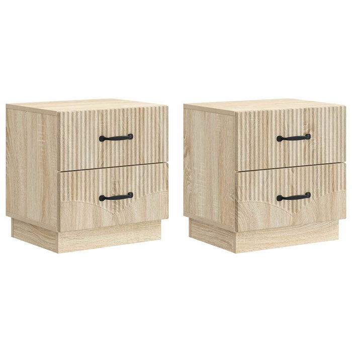 Dulap de noapte 2 pcs Stejar Sonoma 43 x 34,5 x 44,5 cm - WALTI WALTI
